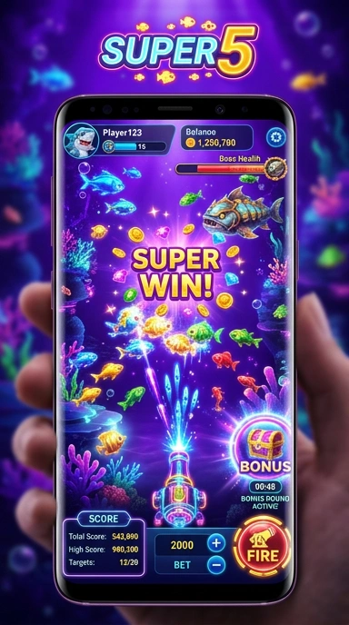 Layar utama super5 — antarmuka bersih setelah instalasi